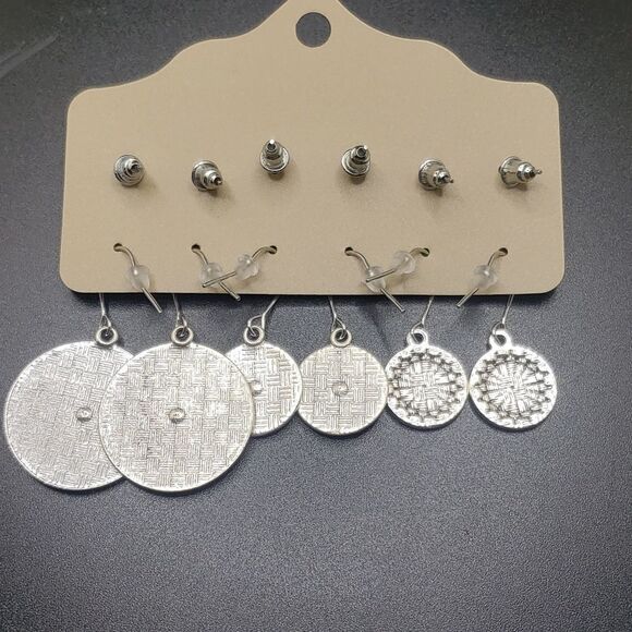 bohemian pearl multicolor round flower earring bundle set - Picture 4 of 4